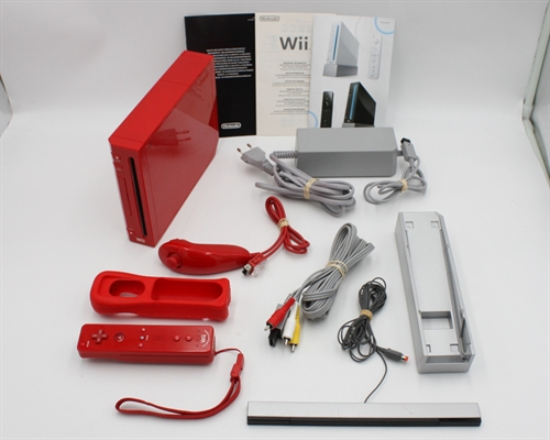 Nintendo Wii Console - Red - RVL-001 - SNR LEH700373817 (B Grade) (Used)